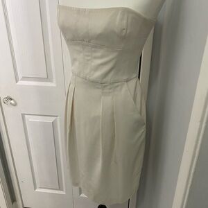 BCBG MaxAzria strapless corset dress with pockets